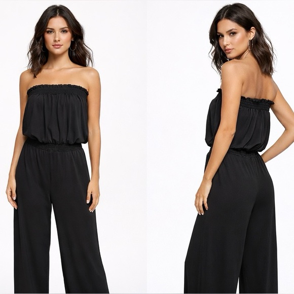 Xhilaration Black Strapless Jumpsuit - Picture 6 of 10